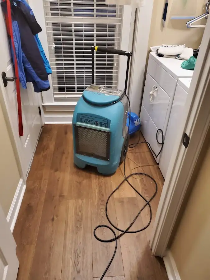Commercial dehumidifier deployed for Flood Damage Cleanup in Chelmsford
